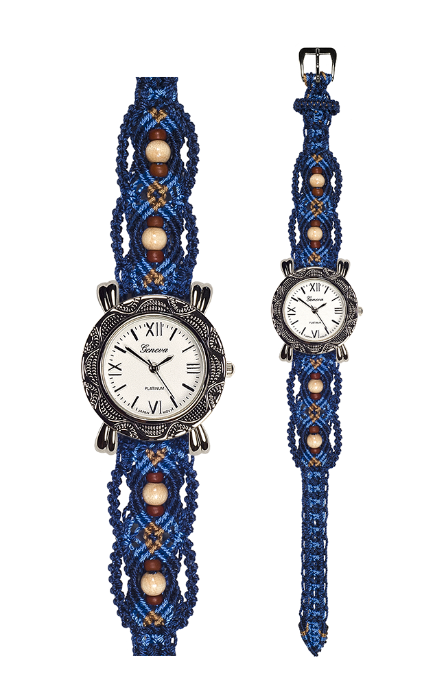 Macraband Stye 104D with Bali Style Round Etched Silver Watch